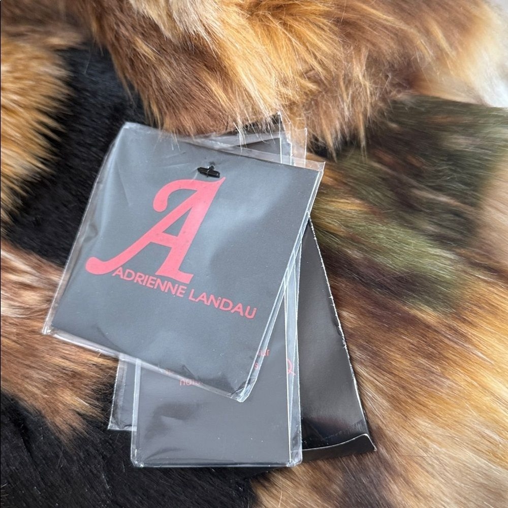 Adrienne Landau Premium Pelt Modern Couture Camouflage Faux Fur Coat Size XS NWT - Picture 10 of 11